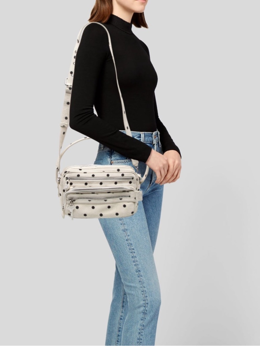 Acne Studios Camero Runway Bag Polka Dot Suede. Limited edition